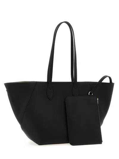 Valextra Medium Vivi Leather Tote Bag In Black