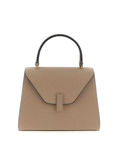 Valextra Mini Handbag With Adjustable Strap And Top Handle In Nude