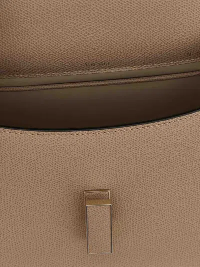 Valextra Mini Handbag With Adjustable Strap And Top Handle In Nude