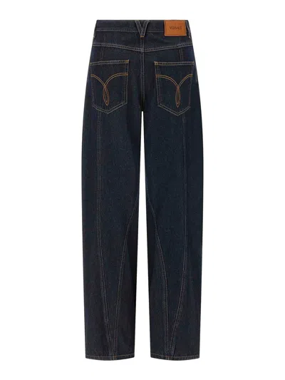 Versace Soft Wash Jeans In Blue