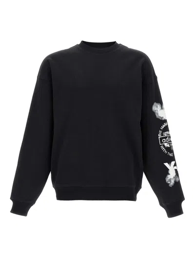 Y-3 Men's Graphic Crew Sweat In Black