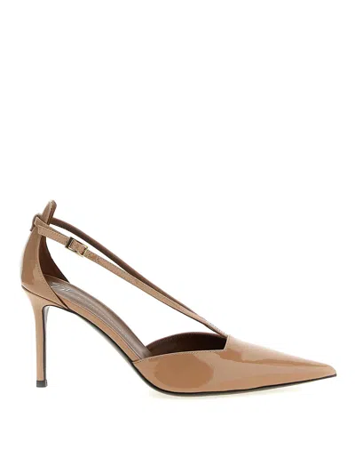 Giuseppe Zanotti Leather Heeled Sandals In Neutral