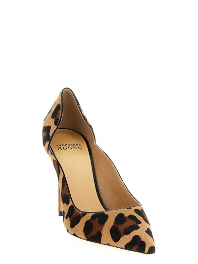Francesco Russo Leopard Print Pointed Toe Pumps In Multi