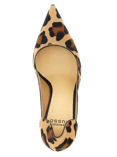 Francesco Russo Leopard Print Pointed Toe Pumps In Multi