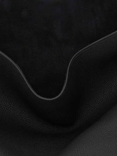 Khaite Lotus Small Leather Shoulder Bag In Black