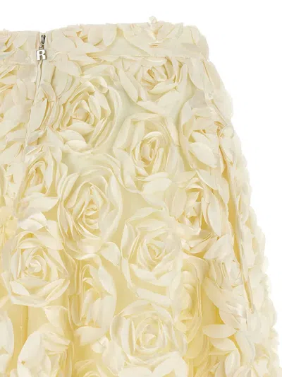 Rotate Birger Christensen Rotate Skirt With Roses In Neutral