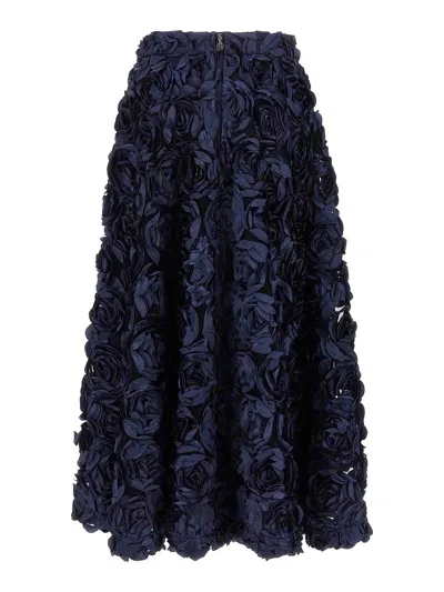 Rotate Birger Christensen Rotate Maxi Sun Skirt In Blue
