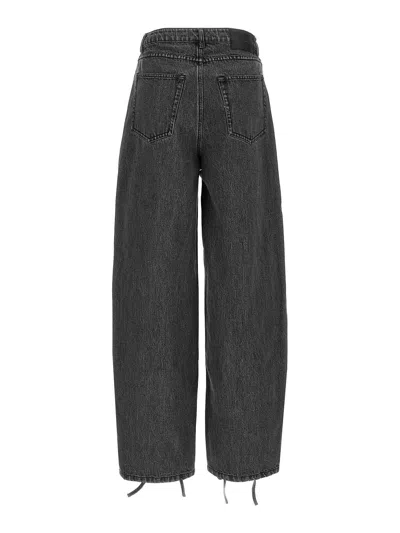 Rotate Birger Christensen Rotate Cotton Jeans With Laces In Black