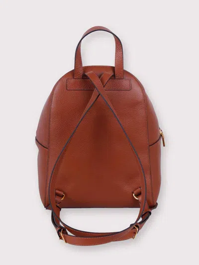 Coccinelle Flap-pocket Zip Backpack In Brown