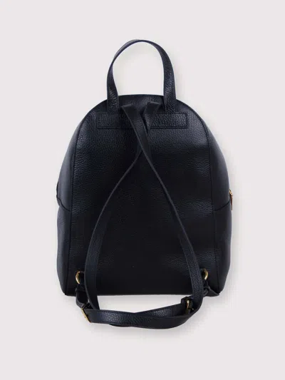 Coccinelle Minimalist Zip-closure Backpack With External Pocket In Black
