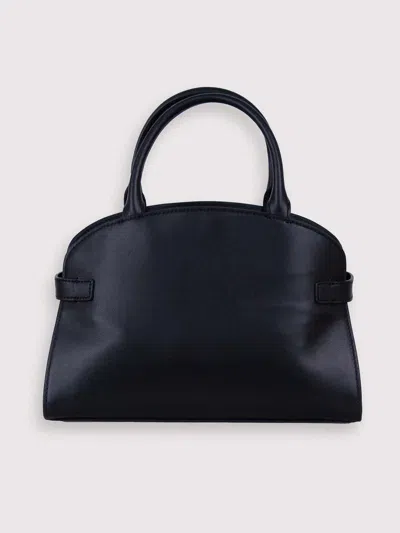 Coccinelle Medium Sabine Belted Cowhide Tote Bag In Black
