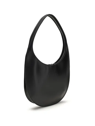 Coperni Medium Soft Swipe Zip-top Shoulder Bag In Black
