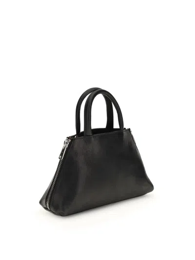 Coperni Structured Shoulder Bag Circular Clasp In Black