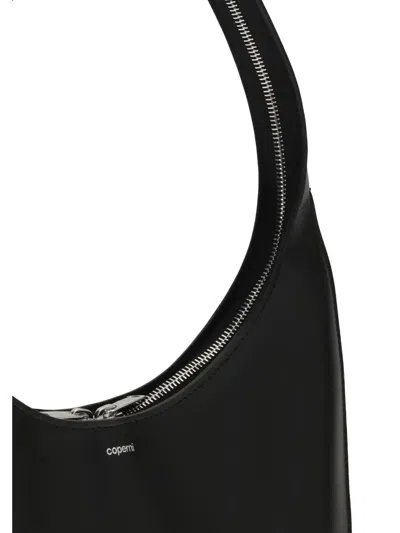 Coperni Medium Soft Swipe Zip-top Shoulder Bag In Black