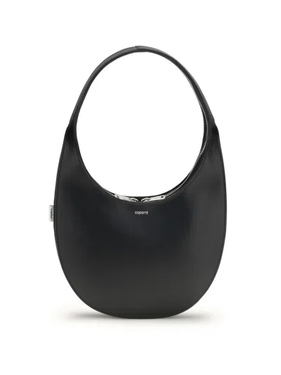Coperni Soft Swipe Zip Shoulder Bag In Black