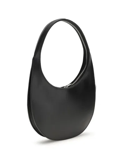 Coperni Soft Swipe Zip Shoulder Bag In Black