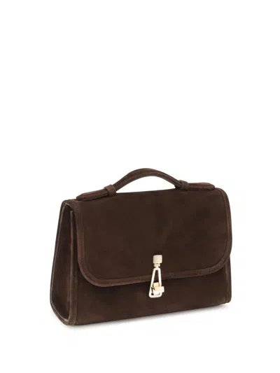 Gabriela Hearst Small Leonora Top-handle Clasp Bag In Brown