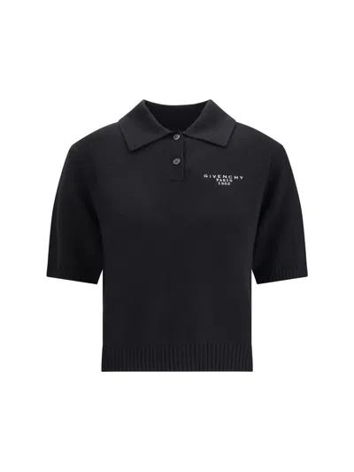 Givenchy Wool And Cashmere Polo Sweater In Black
