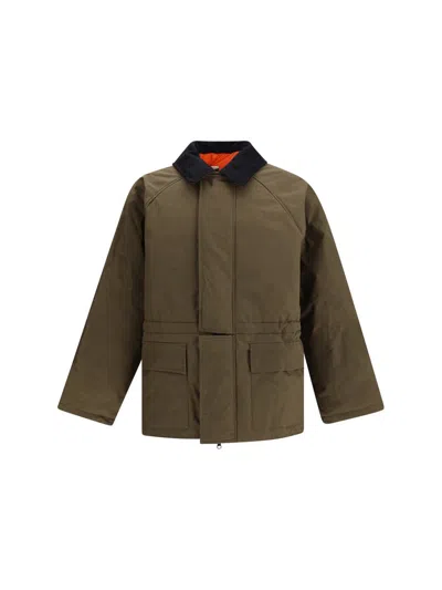 Gr10k Padded Corduroy-collar Parka In Multi