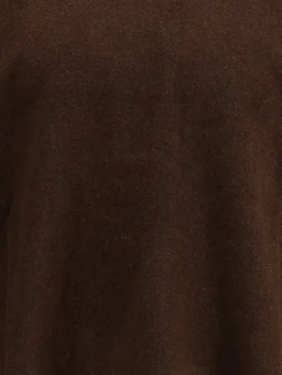 Gr10k Brushed Plain Wool Long Sleeve In Brown