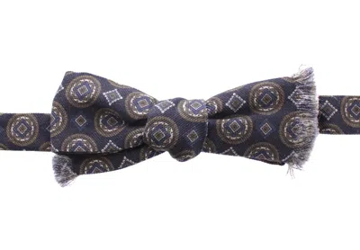 Dolce & Gabbana Blue Silk Baroque Fantasi Tied Bow Tie Men's Papillon In Blue
