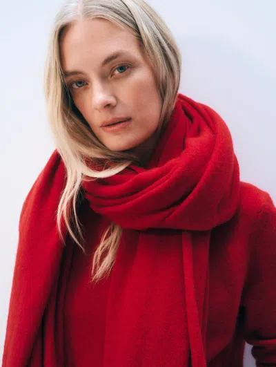 White + Warren Cashmere Travel Wrap In Deep Crimson In Red