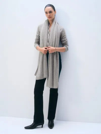 White + Warren Cashmere Travel Wrap In Grey Heather In Gray