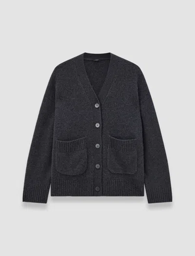 Joseph Oversized Cashmere Cardigan In Gray