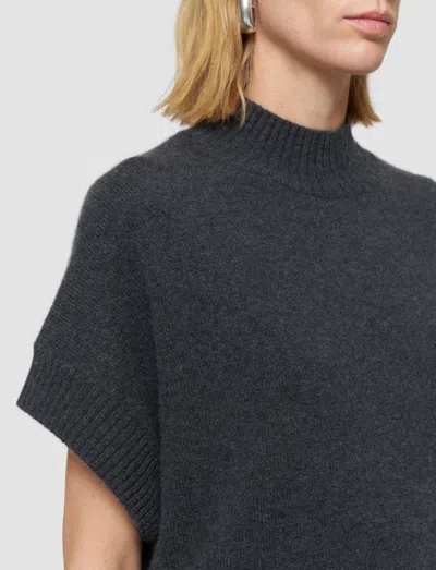 Joseph High-neck Knitted Top In Gray