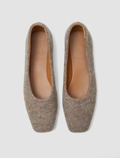Joseph Textured Wool Ballerinas In Neutral