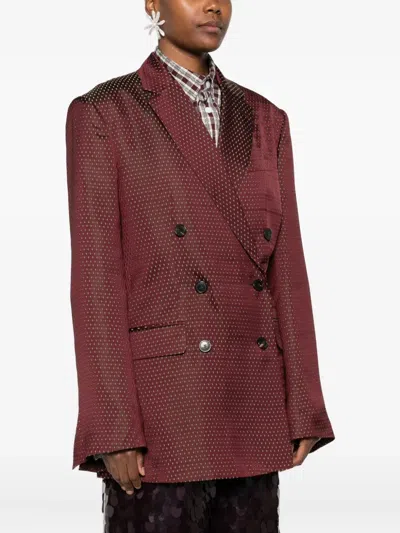 Dries Van Noten Bafya 2350 W.w. Jacket With Pockets In Red