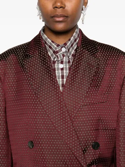 Dries Van Noten Bafya 2350 W.w. Jacket With Pockets In Red