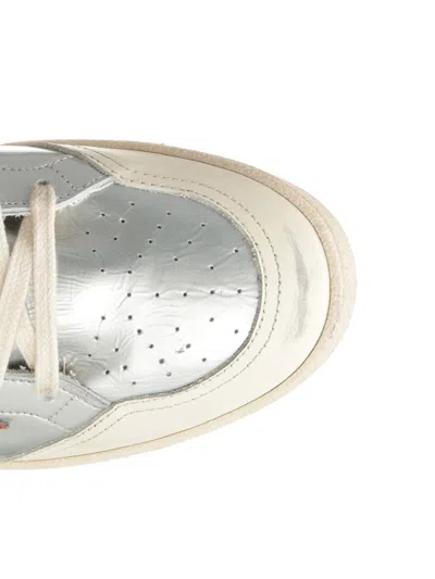 Golden Goose Ballstar Suede Leather Upper Toe And Spur Suede Star Horsy Heel Sneakers Silver In Multi