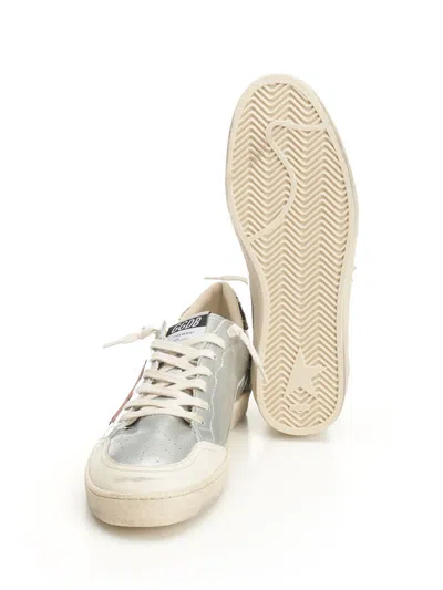 Golden Goose Ballstar Suede Leather Upper Toe And Spur Suede Star Horsy Heel Sneakers Silver In Multi