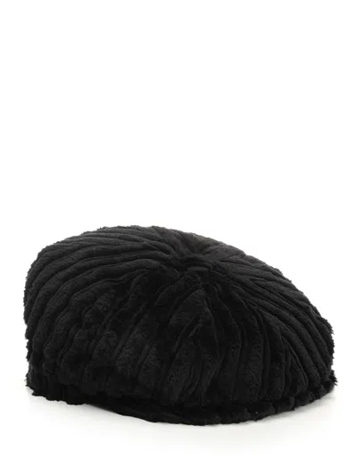 Tagliatore Berretto Buddy Velluto Nero Cotone Hats Black In Black