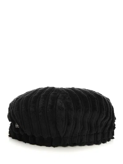 Tagliatore Berretto Buddy Velluto Nero Cotone Hats Black In Black