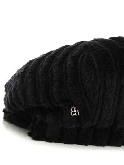 Tagliatore Berretto Buddy Velluto Nero Cotone Hats Black In Black