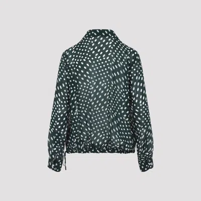 Dries Van Noten Printed Long Sleeve Blouse With Drawstring Hem