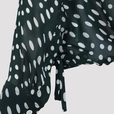 Dries Van Noten Printed Long Sleeve Blouse With Drawstring Hem