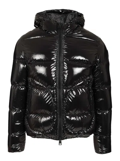 Herno Bomber Gloss Jackets Black In Black