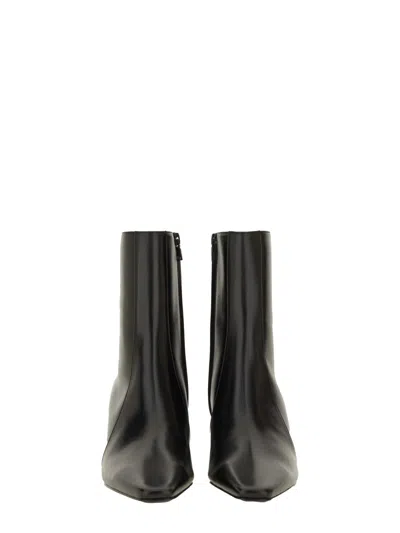 Saint Laurent Rainer 70 Leather Bootie In Black