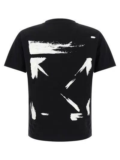 Off-white Graphic Brush Arrow Print T-shirt And Vest In Black