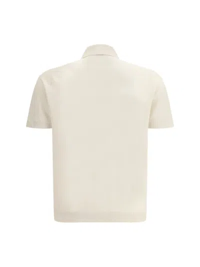 Brunello Cucinelli Linen Polo Shirt In White