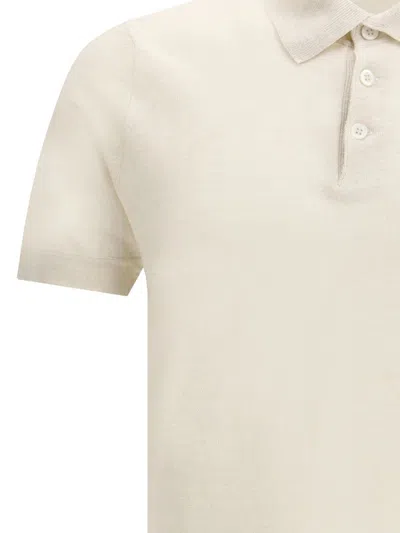 Brunello Cucinelli Linen Polo Shirt In White