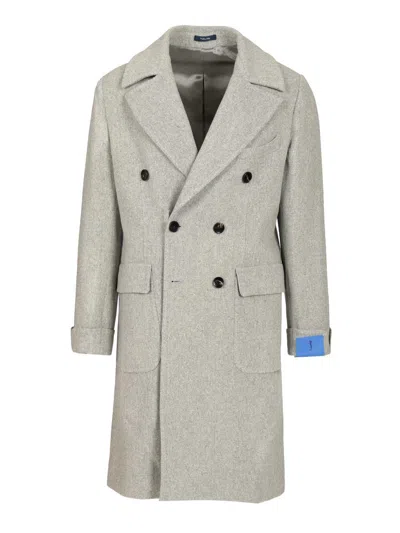 Guarinucci Cappotto 2 Petti Ulster 100 Lana Jackets Grey In Gray