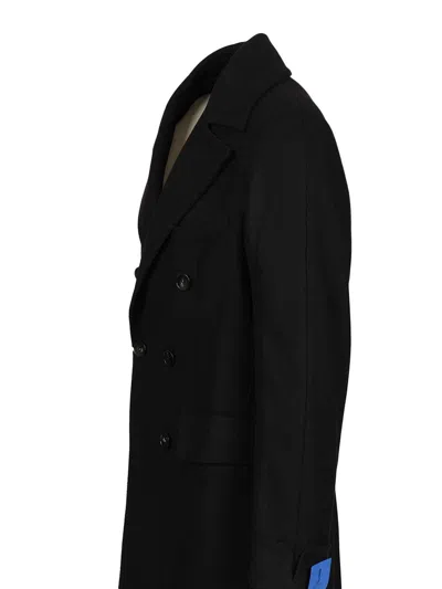 Guarinucci Cappotto 2 Petti Ulster 100 Lana Jackets Black In Black