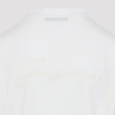 Jacquemus Knit Cardigan With Ribbed Cuffs And V-neckline In White