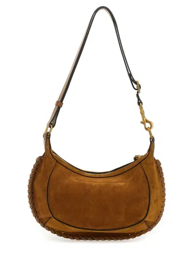 Isabel Marant Oskan Moon Suede Cognac Bag In Brown