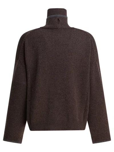 Brunello Cucinelli Cashmere Turtleneck Sweater Knitwear Brown