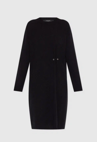 Fabiana Filippi Knit Dress With Brooch In Black